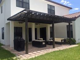 Wood options include cedar pergolas, which are resistant to things such as weather, mildew and pests, giving you a durable, natural structure for your yard. Residential Florida Pergola