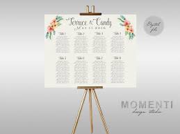 printable wedding seating chart floral seating chart