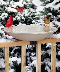 Provide a birdbath and proper nesting sites and you'll be seeing blue too! Allied Precision Deck Mounted Heated Bird Bath Stone Color At Bestnest Com