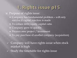 Chapter 6: Issue Of Shares Lecture Right Issue  Issue To Existing  Shareholders (Want To Raise New Ordinary Share Capital) 2. Scrip Issue   Issue. - Ppt Download