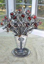 Bike wedding motorcycle wedding wedding dj friend wedding wedding favors wedding stuff hubby birthday 50th birthday party harley davidson party theme. Bouquet Of Roses Made Completely From Harley Davidson Parts Motorcycle Harley Harley Davidson Wedding Harley