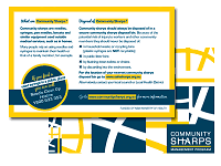 The volume and percentages of each waste that is added to the container on a separate list, then use this information to complete the label. Promotional Materials Community Sharps Management