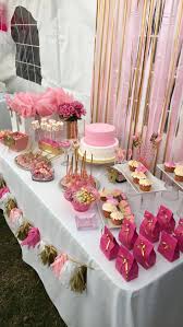 Pink Gold And White Baby Shower Table Fruhstuck Baby Fruhstuck Gold Pink Baby Shower Cake Table Girl Baby Shower Decorations Baby Shower Decorations