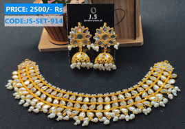We are a premier nyc jewelry company with an established storefront located in the heart of new york city's diamond jewelry district. Unique Design Of Kundan Work Necklace Set With Jhumkay Price In Pakistan J S Jewellery Store Pk