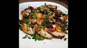 Tapas De Calamars A La Plancha A L Ail Et Au Citron Chipirones A La Plancha Al Ajo Y Limon Youtube