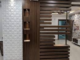 Dividers allow you to optimize your small bedroom, living room, and other spaces to your liking. Wooden Partition Design Living Room Wooden Pa Vibgiyor Wood Creations 08043694793