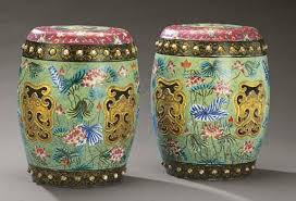 My mother, then i, had the remnants of a table set for 16 of rose medallion, hand painted in the. A Rare Pair Of Famille Rose Small Garden Stools