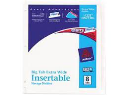 Download instructions on how to set your a4 & a5 tab artwork ready for printing and artwork templates for a4 and a5 index dividers from 3 to 10 tabs. Avery 11222 Worksaver Big Tab Extrawide Dividers W Eight Multicolor Tabs 9 X 11 White Newegg Com
