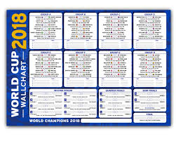 World Cup Projects Tournament Wallchart Russia 2018 Neat Stylish Wall Chart To Track The Football Progress Blue