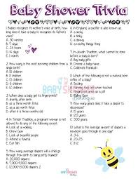 Baby Shower Trivia Baby Shower Game Plum Fun Detailed And Cute Baby Shower Quiz Baby Shower Fun Baby Shower