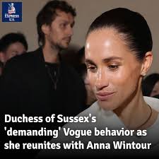 Meghan Markle has been seen cuddling up to Vogue editor-in-chief Anna  Wintour at Paris Fashion Week 📸👗