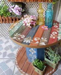 Painted Spool Spool Furniture Wooden Spools Wooden Spool Tables