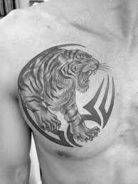 40 Tribal Tiger Tattoo Designs For Men Big Cat Ink Ideas Tribal Tiger Tattoo Tiger Tattoo Design Tiger Tattoo