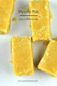 Mysore Pak A Delicious Indian Sweet Recipe With Images Indian Snack Recipes Indian Dessert Recipes Food