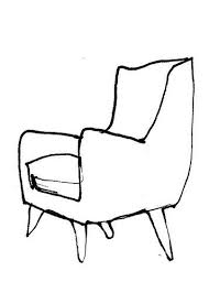 Armchair Cartoon Black And White Chair Sketch Chairdrawing Chair Drawing Art Chair Drawing Furniture