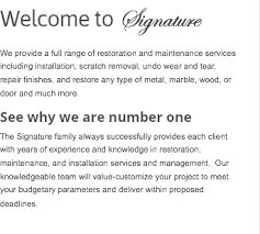 Whether you want a no obligation quote or you have a ton of questions, call us. Signature Home Top Rated Best Nyc Metal Restoration And Maintenance And Installation Marble Restoration And Maintenance And Installation Wood Restoration And Maintenance And Installation Door Restoration And Maintenance And Installation Facade