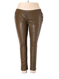 Details About Nwt Dg 2 By Diane Gilman Women Green Faux Leather Pants 2x Plus