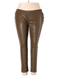 details about nwt dg 2 by diane gilman women green faux leather pants 2x plus