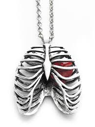 Ribcage — rib cages also ribcage n count your rib cage is the structure of ribs in your chest. Rib Cage W Heart Necklace By Queen Of Jackals Stainless Steel Inked Shop