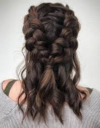 Part the first chunk of hair into three different pieces similar to any traditional braids as it will create the braided pattern. Double Dutch Perfect Braids Hairstyle For Medium Hair Stylezco