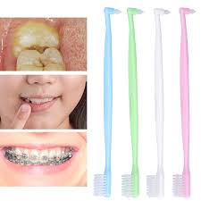 The recommended method of use is to splay the filaments. Fdit 4pcs Orthodontic Toothbrush Double Ended Interspace Toothbrush For Braces Teeth Cleaning Interspace Brush Tiny Toothbrush Walmart Canada