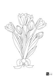 Blumen Malvorlagen Tulpenstrauss Blumen Ausmalen Malvorlagen Blumen Blumen Zeichnen