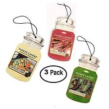 Amazon Com Yankee Candle Car Jar Variety 3 Pack Sparkling Cinnamon Balsam Cedar Christmas Cookie Home Kitchen