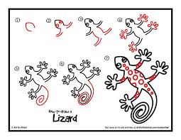 Use two long curved lines to outline the chameleon's body. How To Draw A Lizard Art For Kids Hub Art For Kids Hub Art For Kids Drawings