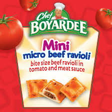 With no artificial flavors, colors, or preservatives, chef boyardee makes a wholesome . Chef Boyardee Mini Micro Beef Ravioli 7 5 Oz Caja Usa