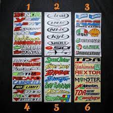 Sticker sponsor balap road race. Jual Stiker Cutting Sponsor Motogp Balap Racing Cuting Papanan Sticker Motor Mobil Helm Kaca Promo Di Lapak Key Store Bukalapak