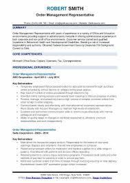 In mla formatting style document settings should employ 1 inch margins. Order Management Representative Resume Samples Qwikresume