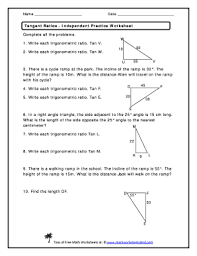 Write ratios in the table to compare the number of each animal. Fillable Online Tangent Ratios Independent Practice Worksheet Fax Email Print Pdffiller