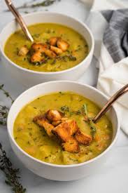 Yields about 1 1/4 cups per serving. The Best Vegan Split Pea Soup Karissa S Vegan Kitchen