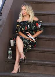 Hilary Duff's off-the-shoulder flowers|Lainey Gossip Lifestyle