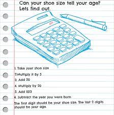 Fun Math Lesson: Can Your Shoe Size Tell Your Age?