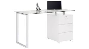 Set+ schreibtische mit praktischer kabeldurchführung und kabelablage lassen sich zudem mit der optionalen ansetzplatte zu einer winkelkombination erweitern. Maja Schreibtisch Glasschreibtisch Mit Schubkasten Esg Sicherheitsglas Bad Homburg Bei Frankfurt