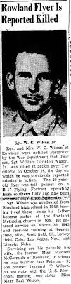 Sgt William Carleton Wilson Jr. (1924-1944)