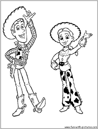 Disney coloring pages for kids: Woody Jessie Coloring Page Toy Story Coloring Pages Woody And Jessie Coloring Books