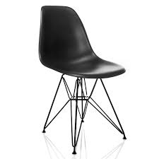 Use for dining or as an accent chair. Nature Series Dsr Mid Century Modern Dining Accent Side Chair With Black Eiffel Steel Leg