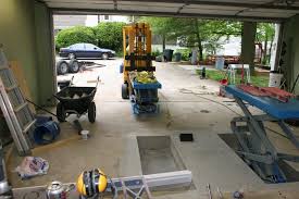In Floor Scissor Lift Install The Garage Journal Board Garage Equipment Garage Workshop Garage