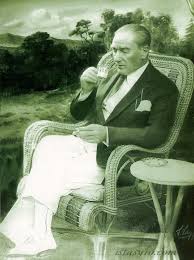ataturk father of modern turkey and a great humanitarian turk kahvesi fotograf resim