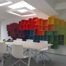 Etagere Murale Coloree Pour Salle De Reunion Chambre Mode Petit Espace De Vie Etageres Murales