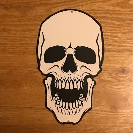 Screaming Skull Metal Sign/Wall Art – CU Scared