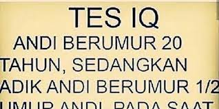Hai trikers, baru lohh , kali ini tukang trik baru mengutak atik permainan trik matematika lagi untuk membuat trik sulap tebak umur. Tes Iq Coba Jawab Nih Berapa Umur Adik Andi Feed Merdeka Com
