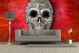 Decorate your living room or common areas with beautiful classic and modern wallcoverings. Wallpaper Skull On Red