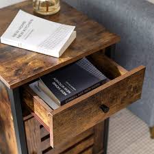 Accent your living room with a coffee, console, sofa or end table. Industrial Bedside Table With Cabinet Drawer Home Furniture Vasagle By Songmics