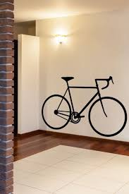 Bicycle Silhouette Wall Decals By Walltat Com Cool Wall Decor Bicycle Wall Art Cool Walls
