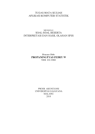 We did not find results for: Contoh Soal Hasil Olahan Dan Interpretasi Hasil Olahan Spss Confidence Interval Sample Statistics Anova
