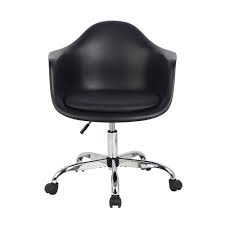 Shop Hodedah Import Hic401 Black Bucket Chair With Wheels At The Mine Browse Our Office Chairs All With Free Shippin Rolling Chair Office Chair Bucket Chairs