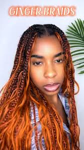 😍 Have you seen the stunning beauty of ginger/copper knotless box braids?  🌟 Discover how this vibrant color can transform your look with Boho  knotless braids! 😍 Watch the video to see